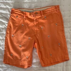 Polo by Ralph Lauren Orange Embroidered Shorts